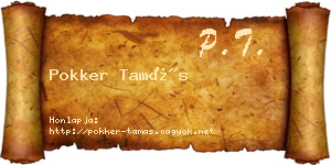 Pokker Tamás névjegykártya
